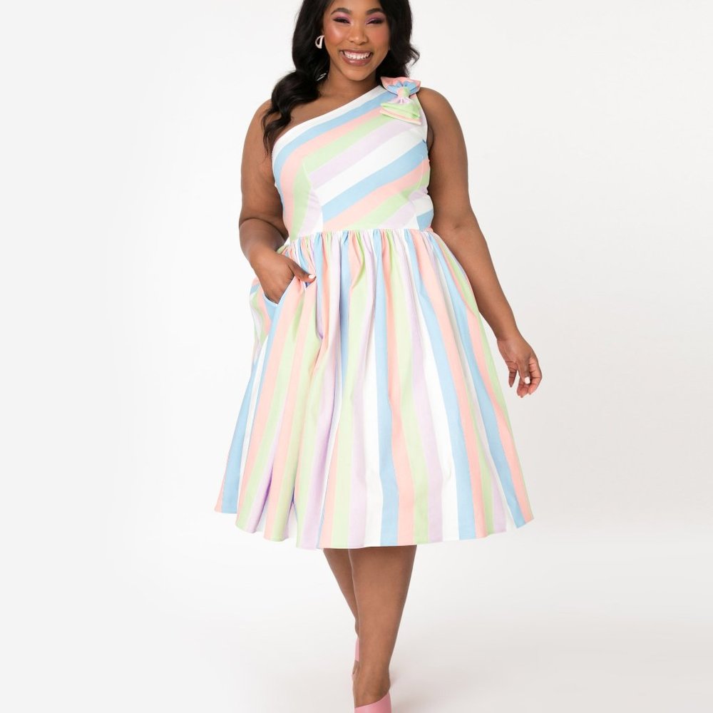 Bettie Page Plus Belinda Swing Dress
